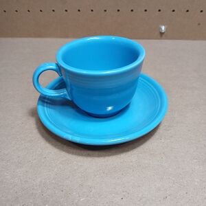 FIESTAWARE light blue CUP & SAUCER